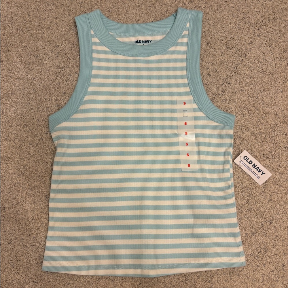 Light blue and white old navy tank